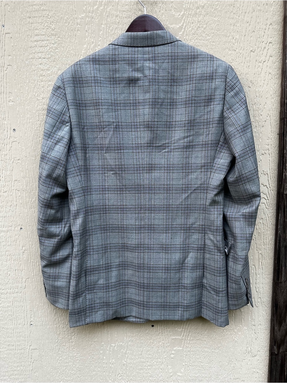 Armani Collezioni Light Gray Plaid Sport Coat - Picture 3 of 14